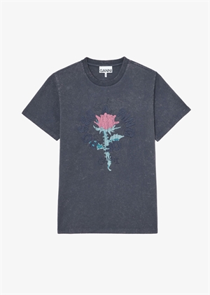 Future heavy jersey oversized tee Phantom A1050171 Ganni 